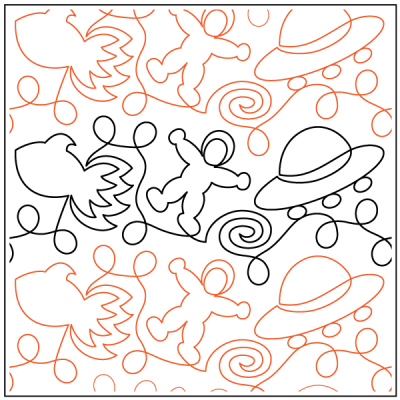 Outer Space– 8.5” Paper Pantograph - Maple Leaf Quilting Company Ltd.