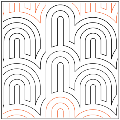 Over the Rainbow - 7.5" Paper Pantograph - Maple Leaf Quilting Company Ltd.