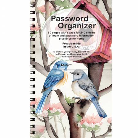 Password Book - Bluebirds (PWB11) - Maple Leaf Quilting Company Ltd.