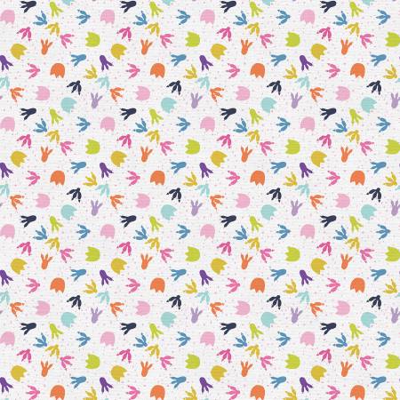 Pink/Purple Ditsy Footprints 118" Cotton (183 - 25420) – Sold in UNITS of ¼ metre - Maple Leaf Quilting Company Ltd.