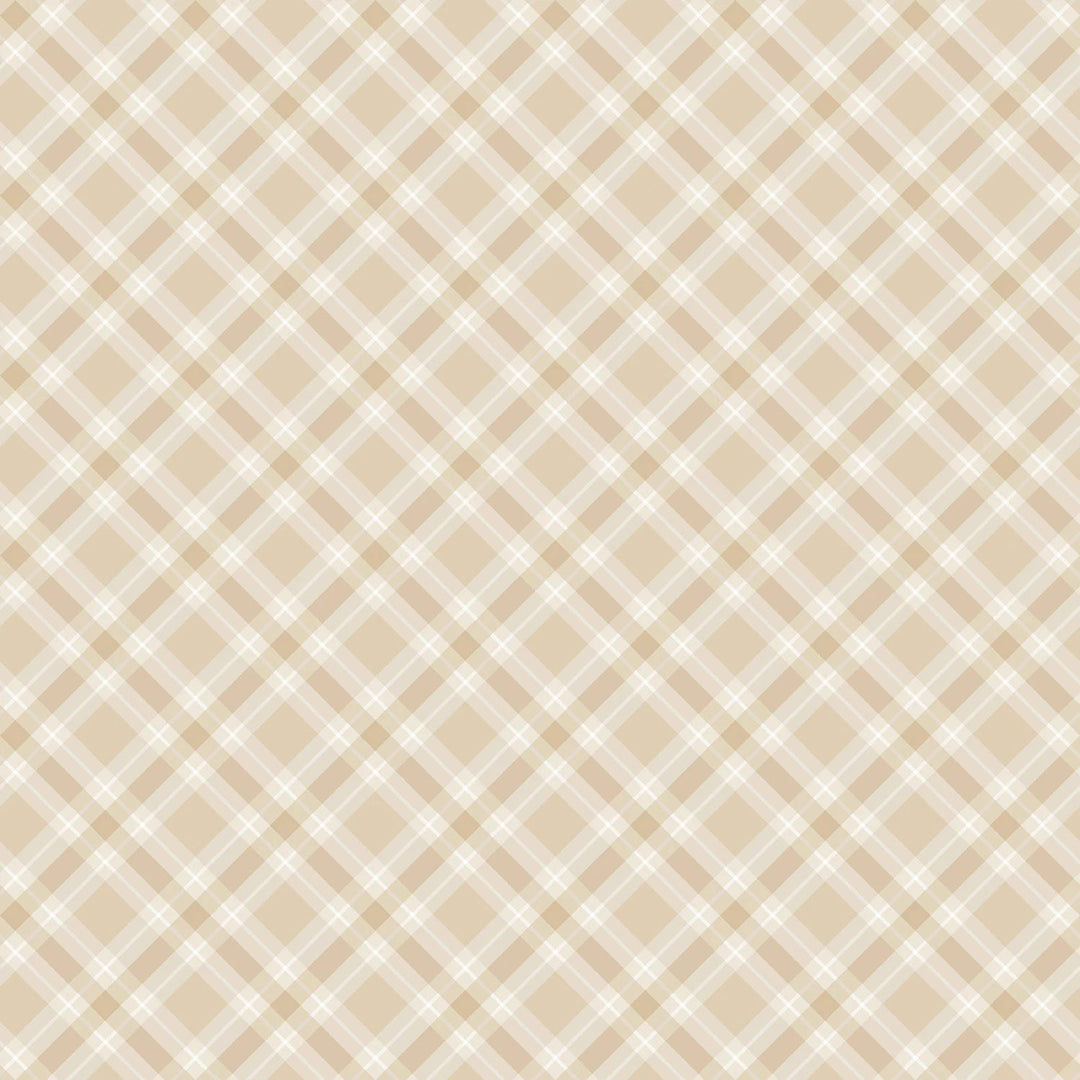 Plaid Ecru | 108” Cotton (14944WB - 72) - Sold in UNITS of 1/4 metre - Maple Leaf Quilting Company Ltd.