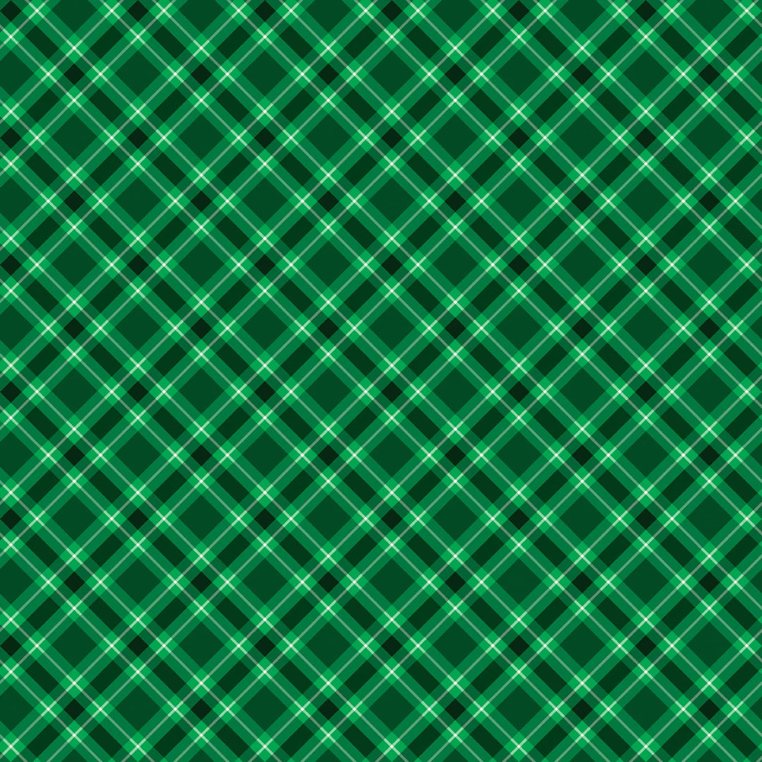 Plaid Hunter Green | 108” Cotton (14944WB - 45) - Sold in UNITS of 1/4 metre - Maple Leaf Quilting Company Ltd.