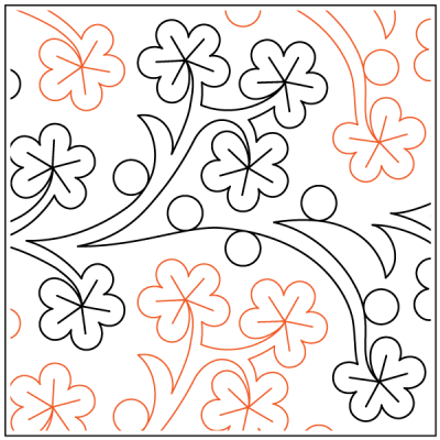 Plum Blossom - 11” Paper Pantograph - Maple Leaf Quilting Company Ltd.