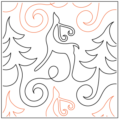 Reindeer Hearts - 9.5” Paper Pantograph - Maple Leaf Quilting Company Ltd.