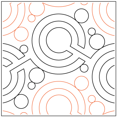 Ringlet - 9.25" Paper Pantograph - Maple Leaf Quilting Company Ltd.