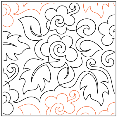 Rosie - 12" Paper Pantograph - Maple Leaf Quilting Company Ltd.