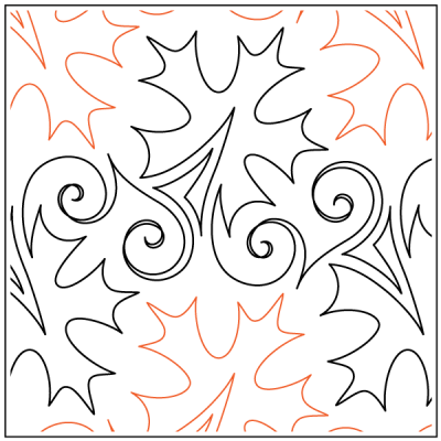 Silver Maple – 10.5” Paper Pantograph - Maple Leaf Quilting Company Ltd.