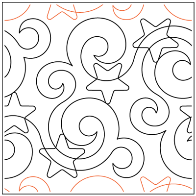 Sky and Wind – 10” Paper Pantograph - Maple Leaf Quilting Company Ltd.