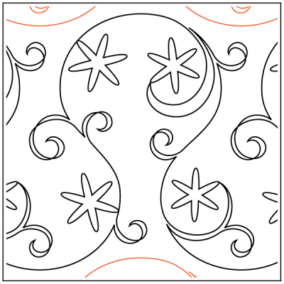 Snowflake Flurry - 11.5" Paper Pantograph - Maple Leaf Quilting Company Ltd.