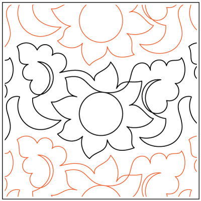 Soleil– 6.25” Paper Pantograph - Maple Leaf Quilting Company Ltd.