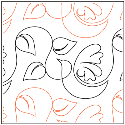 Sparrow – 6.5” Paper Pantograph - Maple Leaf Quilting Company Ltd.