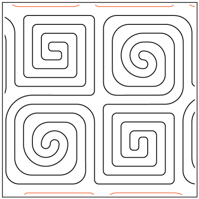 Spiral Squares & Circles – 10” Paper Pantograph - Maple Leaf Quilting Company Ltd.