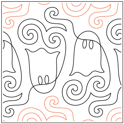 Spooky Swirls – 10.5” Paper Pantograph - Maple Leaf Quilting Company Ltd.