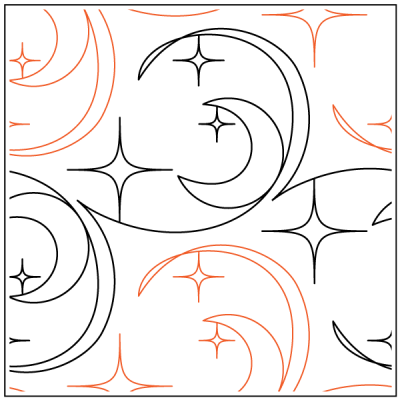 Starry Sky – 11” Paper Pantograph - Maple Leaf Quilting Company Ltd.