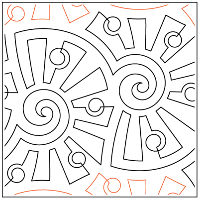Sun Gears 2 – 11” Paper Pantograph - Maple Leaf Quilting Company Ltd.