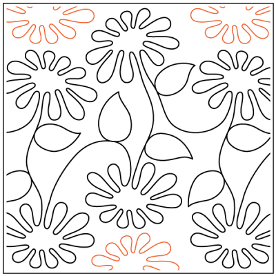 Sunflower Stipple – 11” Paper Pantograph - Maple Leaf Quilting Company Ltd.