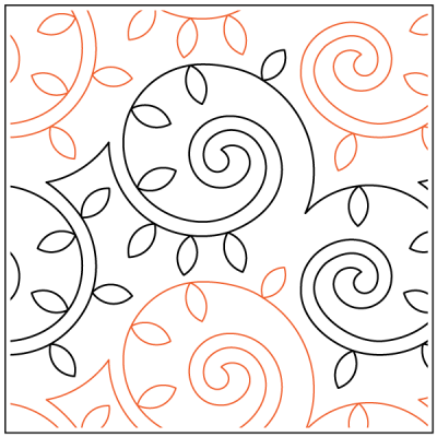 Timeless Tendrils – 9” Paper Pantograph - Maple Leaf Quilting Company Ltd.