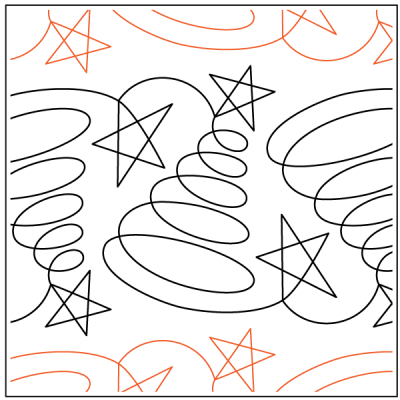 Tree Doodles – 8.25” Paper Pantograph - Maple Leaf Quilting Company Ltd.