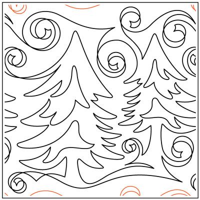 Wind in The Pines – 13.5” Paper Pantograph - Maple Leaf Quilting Company Ltd.