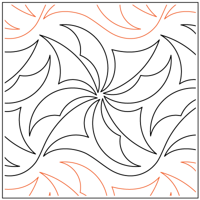 Windy Wonderful Weather - 9” Paper Pantograph - Maple Leaf Quilting Company Ltd.