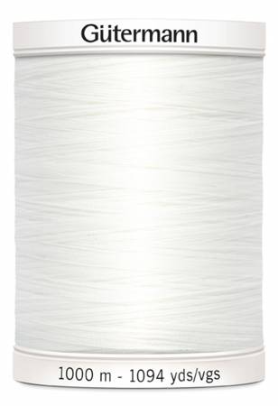 Gutermann Sew-all Polyester All Purpose Thread 1000m/1094yds | White