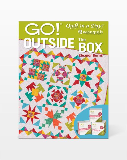 GO! Qube Outside the Box Pattern Book by Eleanor Burns (1095)-Accuquilt-Accuquilt-Maple Leaf Quilting Company Ltd.