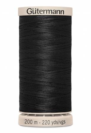 Gutermann Cotton Hand Quilting Thread 200m/219yds | Black - 5201