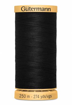 Gutermann Natural Cotton Thread 250m/273yds | Black - 1001