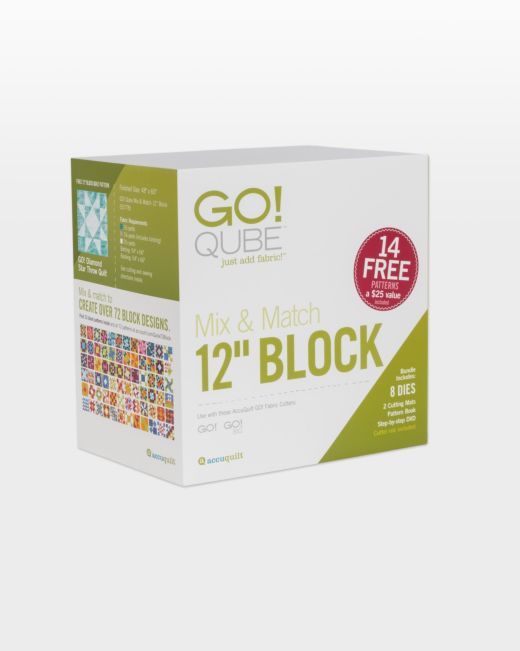 GO! Qube Mix & Match 12" Block (55778)-Accuquilt-Accuquilt-Maple Leaf Quilting Company Ltd.