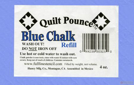 Stencil Chalk Refill for Quilt Pounce Pad Blue (WASH OUT)