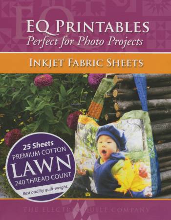 Premium Cotton Lawn Inkjet Fabric 25 Sheets per pack (P-CL025)