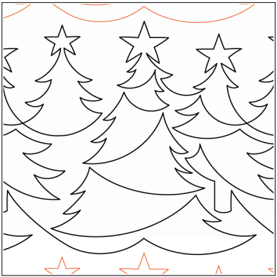 Christmas Forest UE – 12” Paper Pantograph - Maple Leaf Quilting Company Ltd.