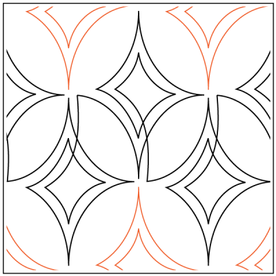 Easy Orange Peel - Unfurled - 11” Paper Pantograph - Maple Leaf Quilting Company Ltd.