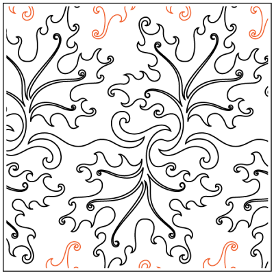 Fire Maple - 16.5” Paper Pantograph - Maple Leaf Quilting Company Ltd.