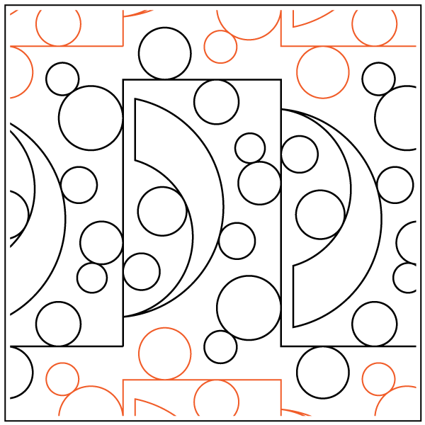 Fizzle UE - 10.5” Paper Pantograph - Maple Leaf Quilting Company Ltd.