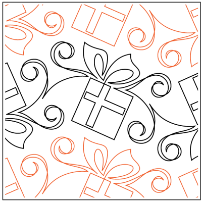 Gift Wrapped - 8.75” Paper Pantograph - Maple Leaf Quilting Company Ltd.