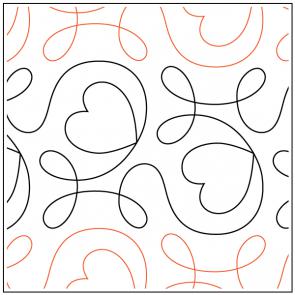Ginger Heart – 9” Paper Pantograph - Maple Leaf Quilting Company Ltd.