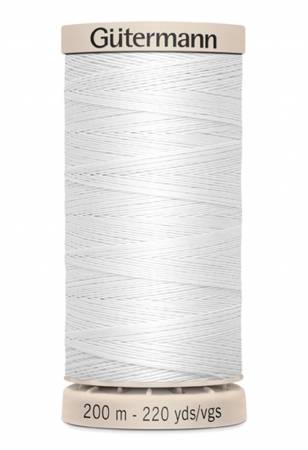 Gutermann Cotton Hand Quilting Thread 200m/219yds | White - 5709 - Maple Leaf Quilting Company Ltd.