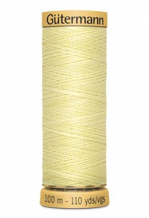 Gutermann Natural Cotton Thread 100m/109yds | Pale Yellow - 1370 - Maple Leaf Quilting Company Ltd.