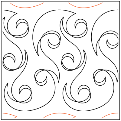 Jellyfish - 9.25” Paper Pantograph - Maple Leaf Quilting Company Ltd.