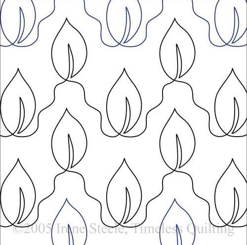 Just Leaves SM - 5.75" Paper Pantograph WL - Maple Leaf Quilting Company Ltd.