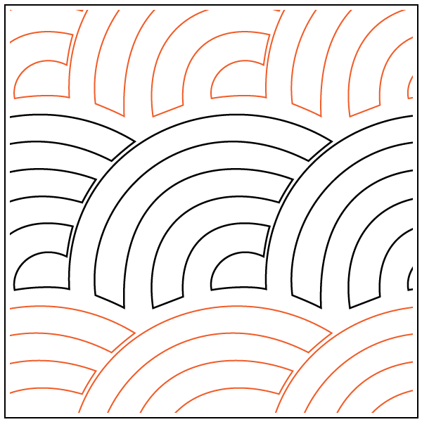 Kristin's Easy Baptist Fan - 5.5" Paper Pantograph - Maple Leaf Quilting Company Ltd.