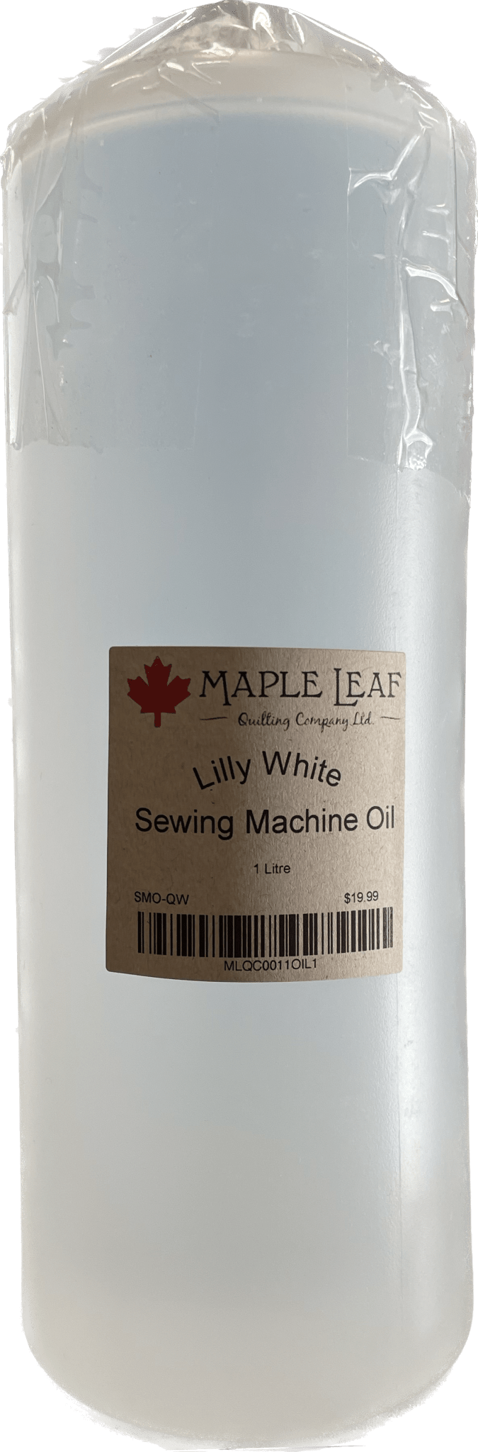Lilly White Machine Oil - 1 Litre - Maple Leaf Quilting Company Ltd.