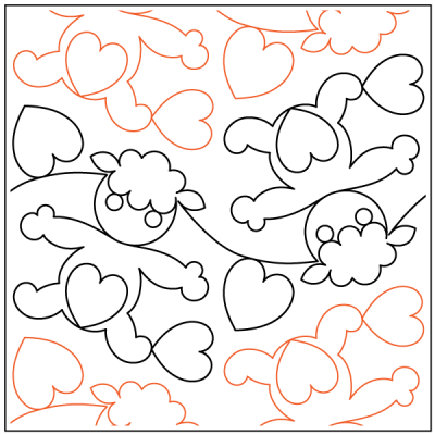 Little Lambsy - 10” Paper Pantograph - Maple Leaf Quilting Company Ltd.