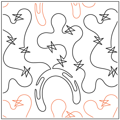 Lucky Wire UE - 9.5" Paper Pantograph - Maple Leaf Quilting Company Ltd.