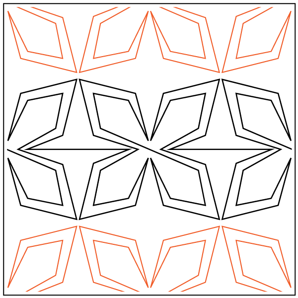 Maureen's Diamonds Are Forever UE– 5” Paper Pantograph - Maple Leaf Quilting Company Ltd.