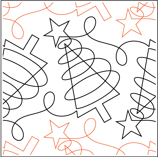 Merry and Bright – 9.75” Paper Pantograph - Maple Leaf Quilting Company Ltd.