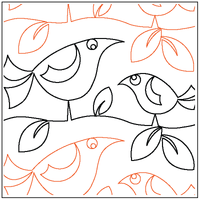 My Chicky Babe - 9” Paper Pantograph - Maple Leaf Quilting Company Ltd.