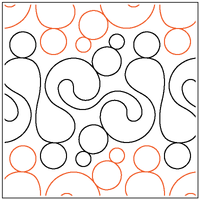 Naomi's Bubble Bath - 8.5” Paper Pantograph - Maple Leaf Quilting Company Ltd.