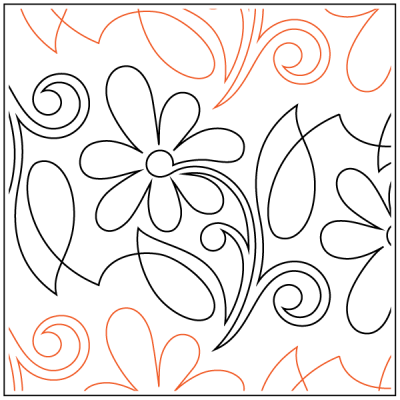 Perennial - 9.5” Paper Pantograph - Maple Leaf Quilting Company Ltd.